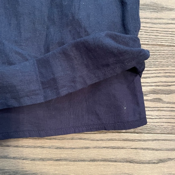 J.Crew Linen Blue sleeveless embroidered Top Medium - Picture 6 of 7